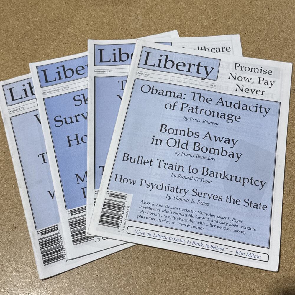 Liberty Magazine Lot of 4 Issues 2009–2010 Political Commentary